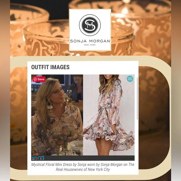 Sonja by Sonja Morgan Mystical Floral tie Ruffle Dress Size S - Picture 3 of 15